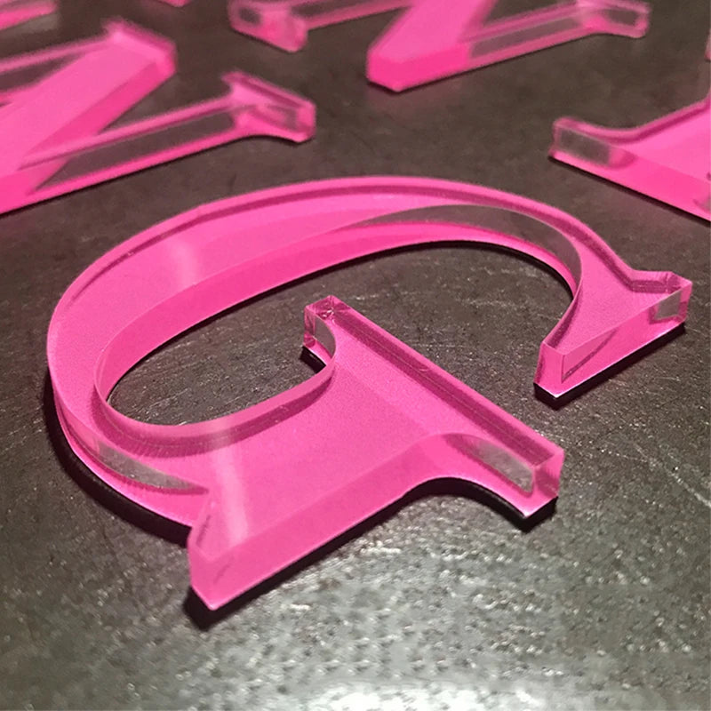 彩色亚克力3D字水晶字标志颜色尺寸可定制门牌