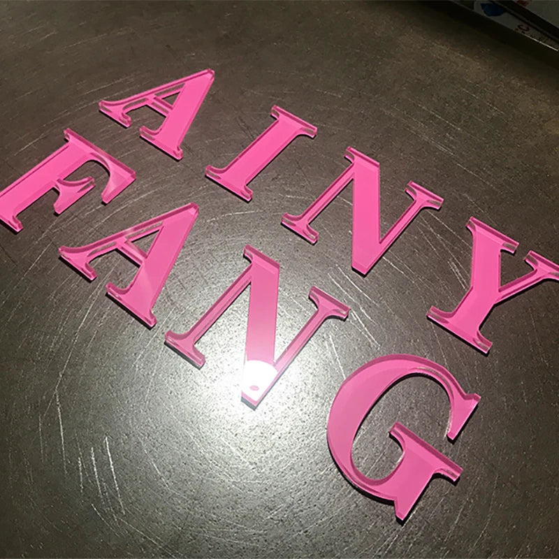 彩色亚克力3D字水晶字标志颜色尺寸可定制门牌