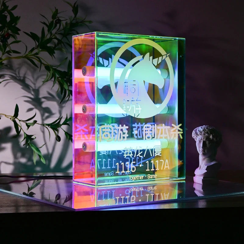 时尚创新户外防水侧挂七彩亚克力灯箱定制