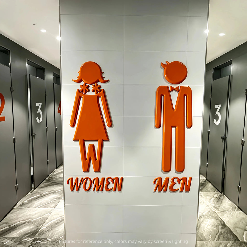 15毫米PVC男女厕所标志3D标志厕所标志定制