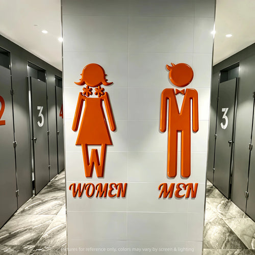 15毫米PVC男女厕所标志3D标志厕所标志定制