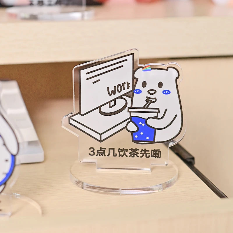 透明亚克力桌面招牌提示logo人物logo招牌定制