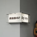 镜面边角双层亚克力l形灯箱广告定制