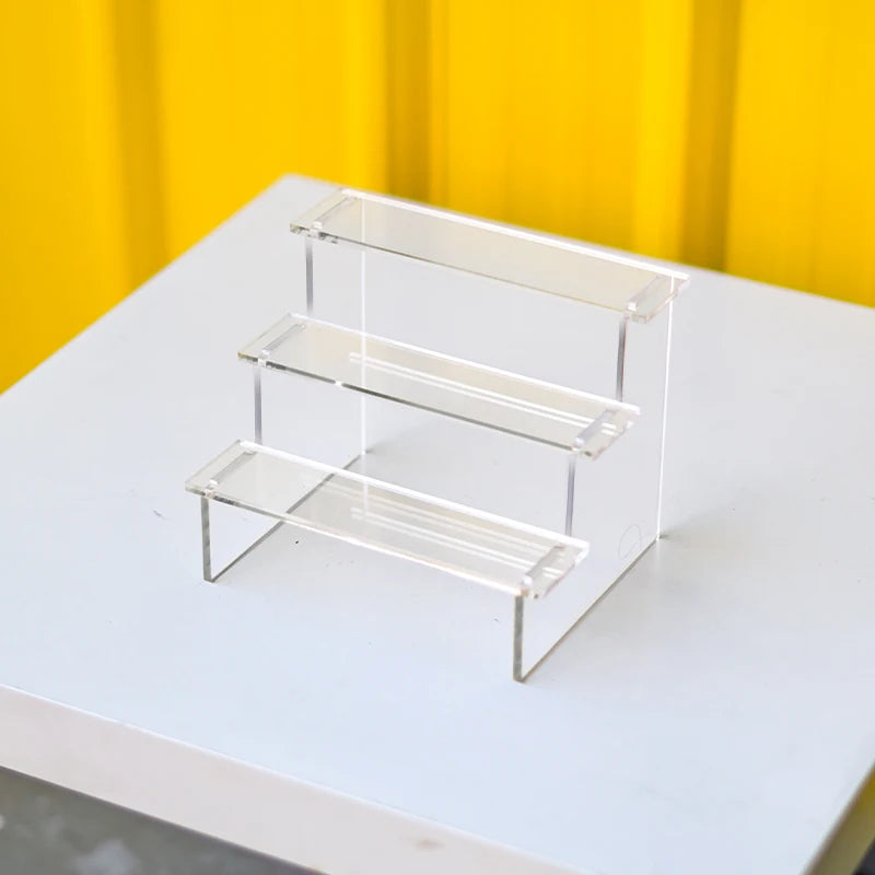 透明亚克力玩具展示架组装桌面展示平台DIY组装