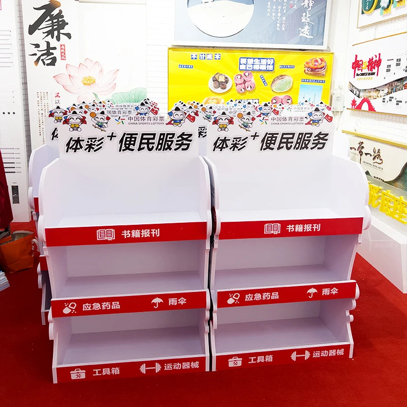 可拆卸落地式PVC广告展示盒收纳盒促销展示架定制