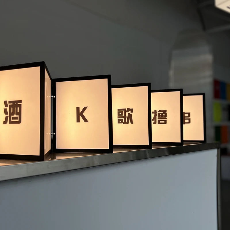 用于店面、餐厅、咖啡店和店面的定制LED广告灯箱丙烯酸灯箱
