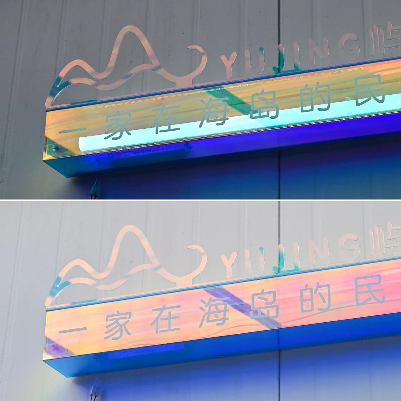 户外防水，时尚，彩色亚克力灯箱，3D logo广告定制