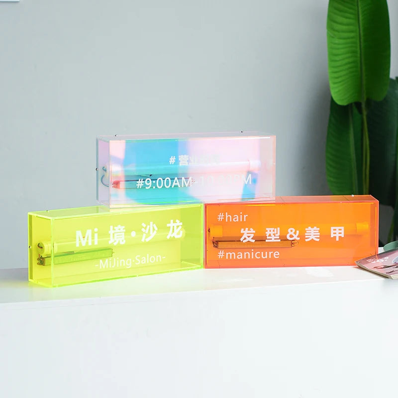 餐厅，咖啡店，服装店，壁挂式透明亚克力灯箱定制