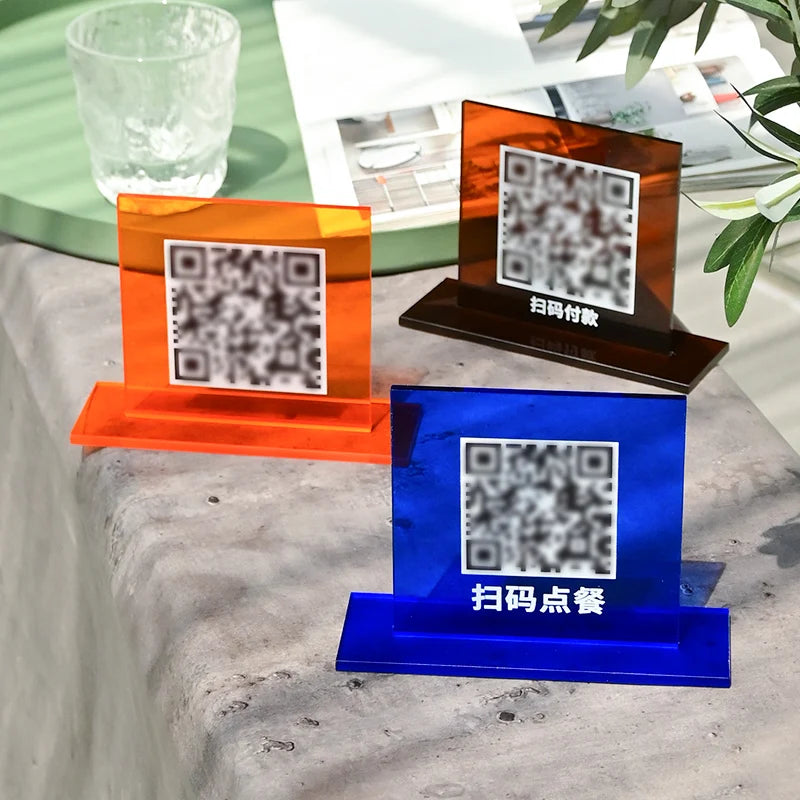 餐厅、酒吧、咖啡馆定制丙烯酸支付码二维码