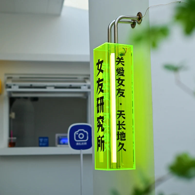 L型亚克力灯箱招牌侧挂广告牌定制多面展示店招牌