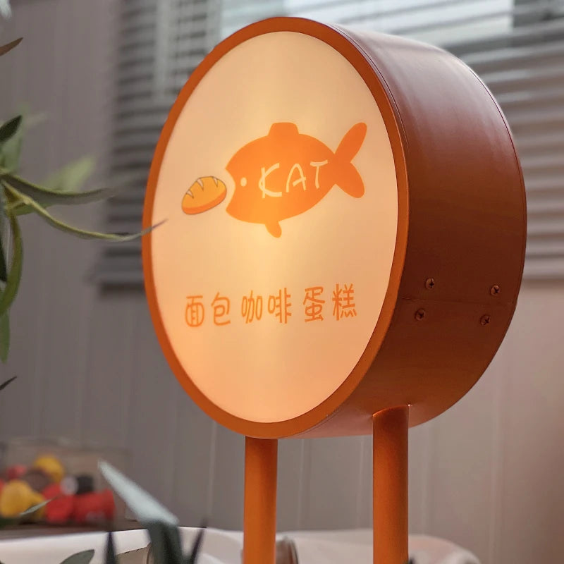 圆形金属标志灯箱，户外发光二极管标志商店标志商业标志发光二极管标志