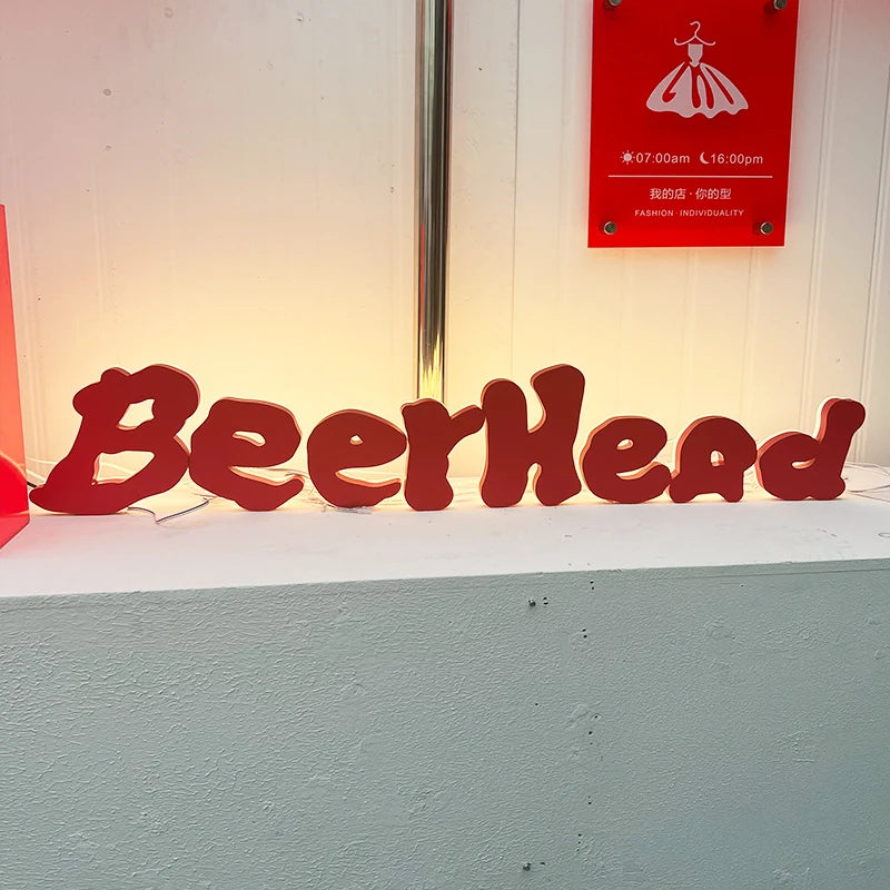 网红店广告logo灯箱3D背光刻字创意logo定制