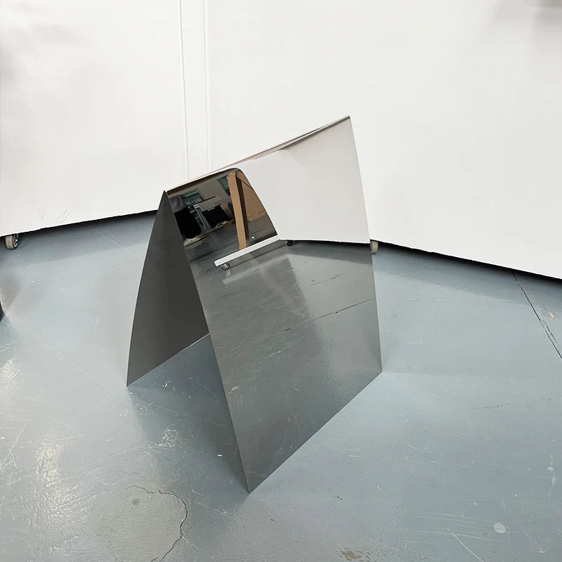 定制60X40CM镜面不锈钢一体式双面A板地板展示板