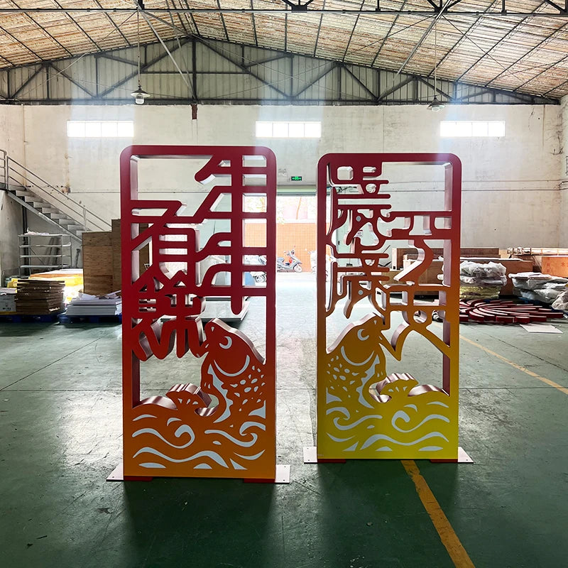 户外活动展示双面落地式不锈钢标志牌广告标志定制