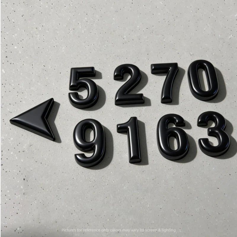 10MMPVC 3D球形雕刻电镀3D数字酒店门牌号 房产门牌号