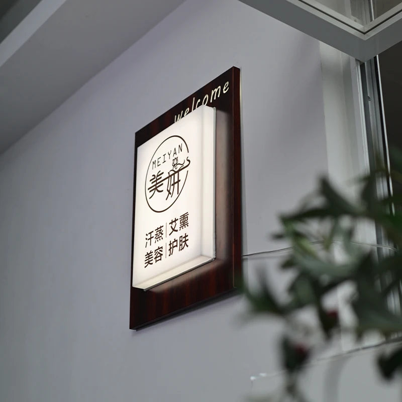 美容美发工作室灯箱发光灯箱显示屏定制