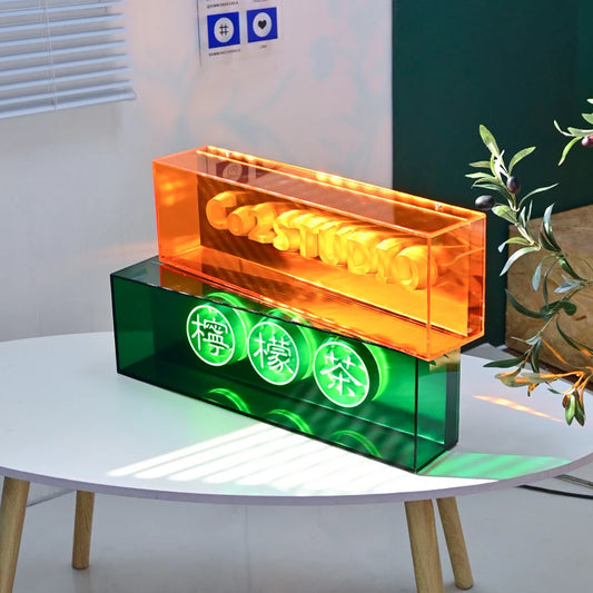 3D照明字母彩色灯箱，定制发光招牌，商店招牌提醒灯箱