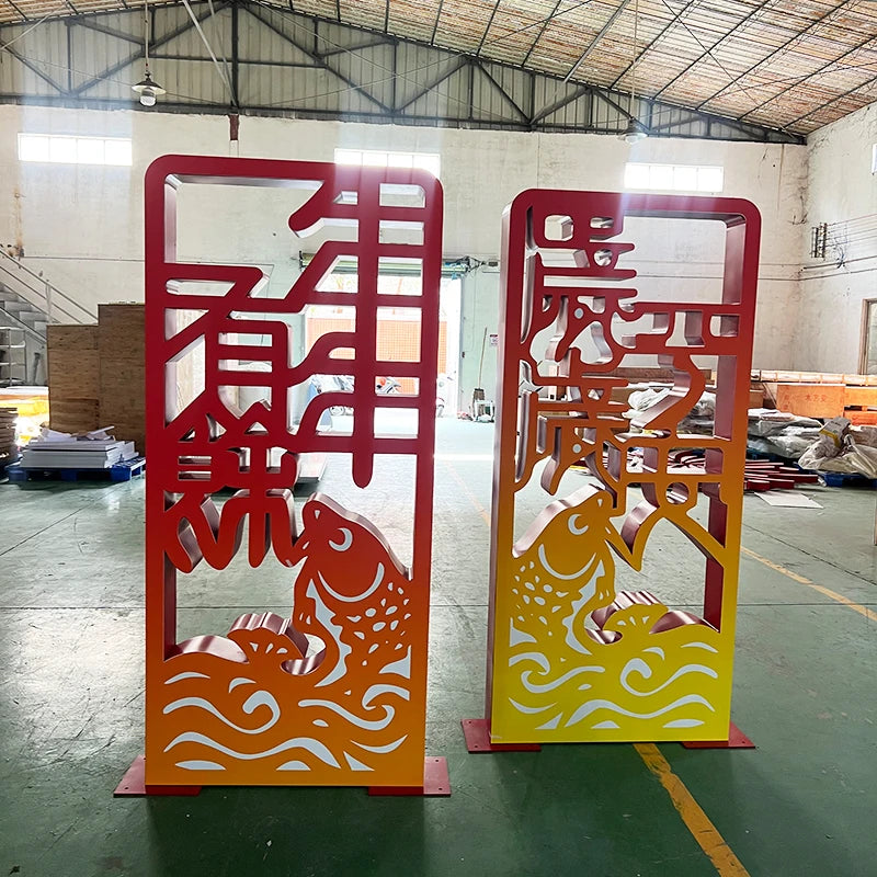 户外活动展示双面落地式不锈钢标志牌广告标志定制