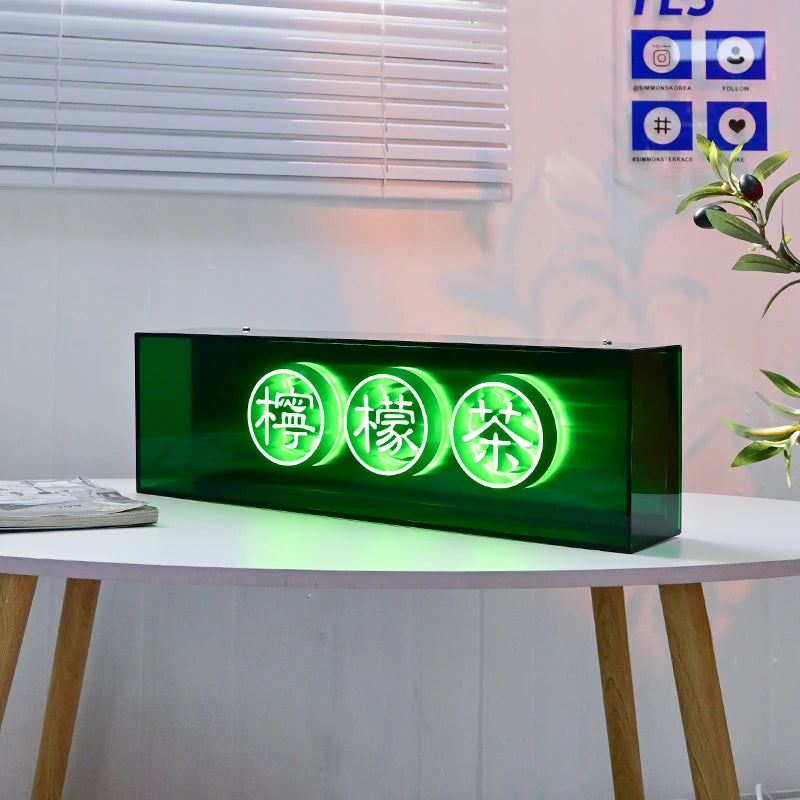 3D照明字母彩色灯箱，定制发光招牌，商店招牌提醒灯箱