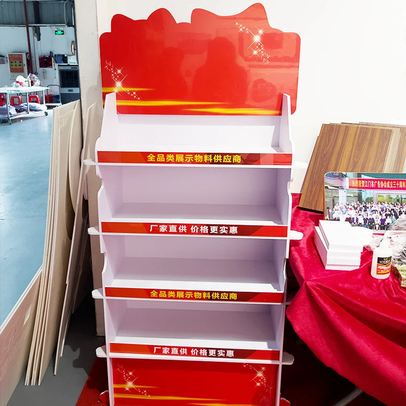 可拆卸落地式PVC广告展示盒收纳盒促销展示架定制