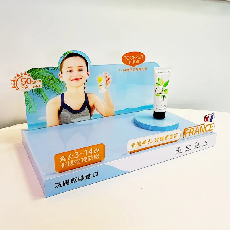 桌面组装设计展示亚克力化妆品展示柜定制