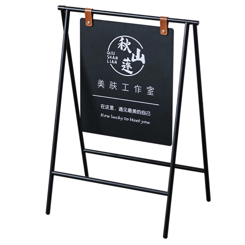 创意户外落地广告牌站牌入口处定制可折叠A字形双面展示架
