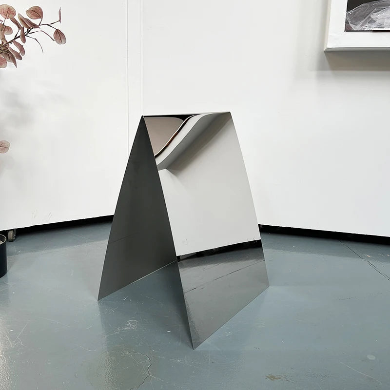 定制60X40CM镜面不锈钢一体式双面A板地板展示板