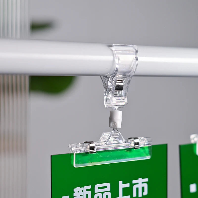 超市服装店热卖促销活动提示标牌亚克力夹子展示架