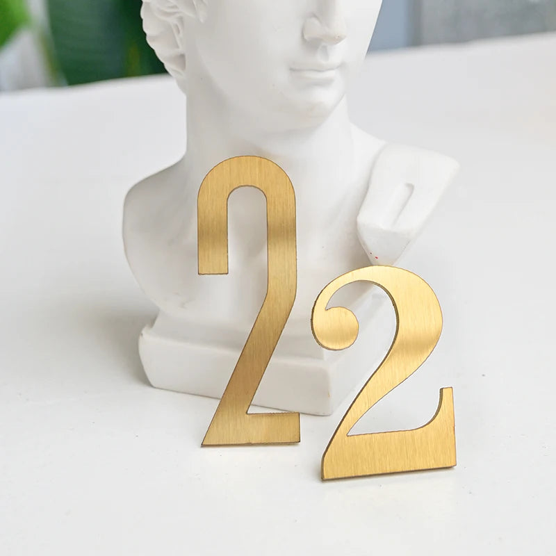 3毫米不锈钢拉丝钛金3D三维阿拉伯数字数字定制