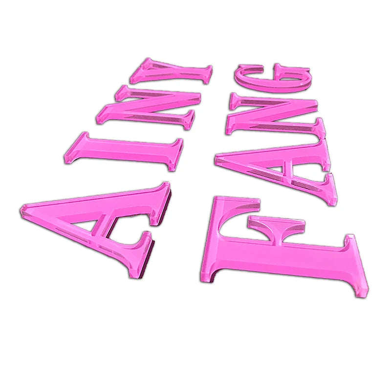 彩色亚克力3D字水晶字标志颜色尺寸可定制门牌