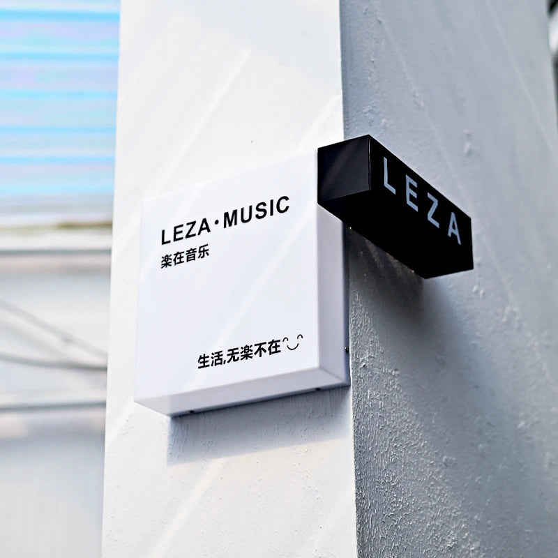 创意转角照明广告亚克力灯箱黑白组合定制