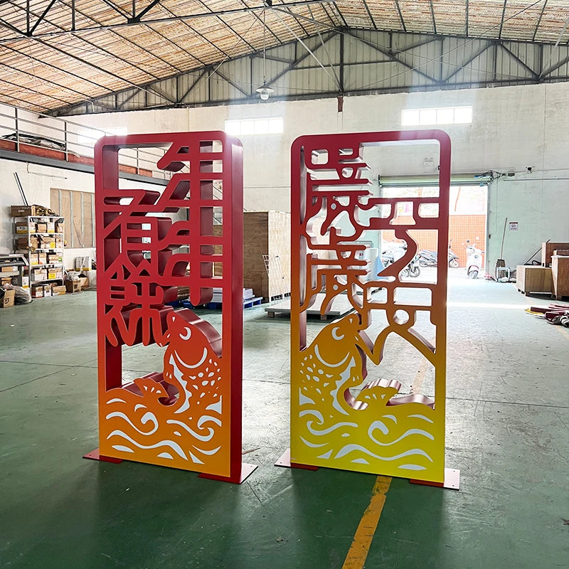 户外活动展示双面落地式不锈钢标志牌广告标志定制