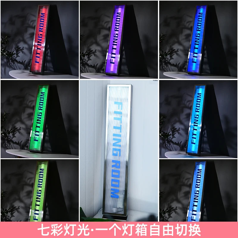 定制简约时尚RGB灯箱广告牌，带多场景墙面装饰标志亚克力灯箱广告箱