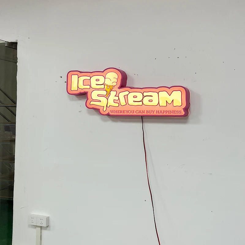 定制商店形发光二极管背光广告标志，带边缘包裹灯箱