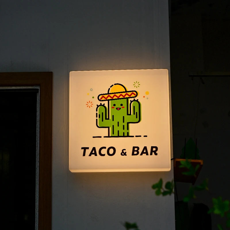 商店户外发光二极管灯箱照明，乳白色亚克力灯箱广告灯箱广告箱