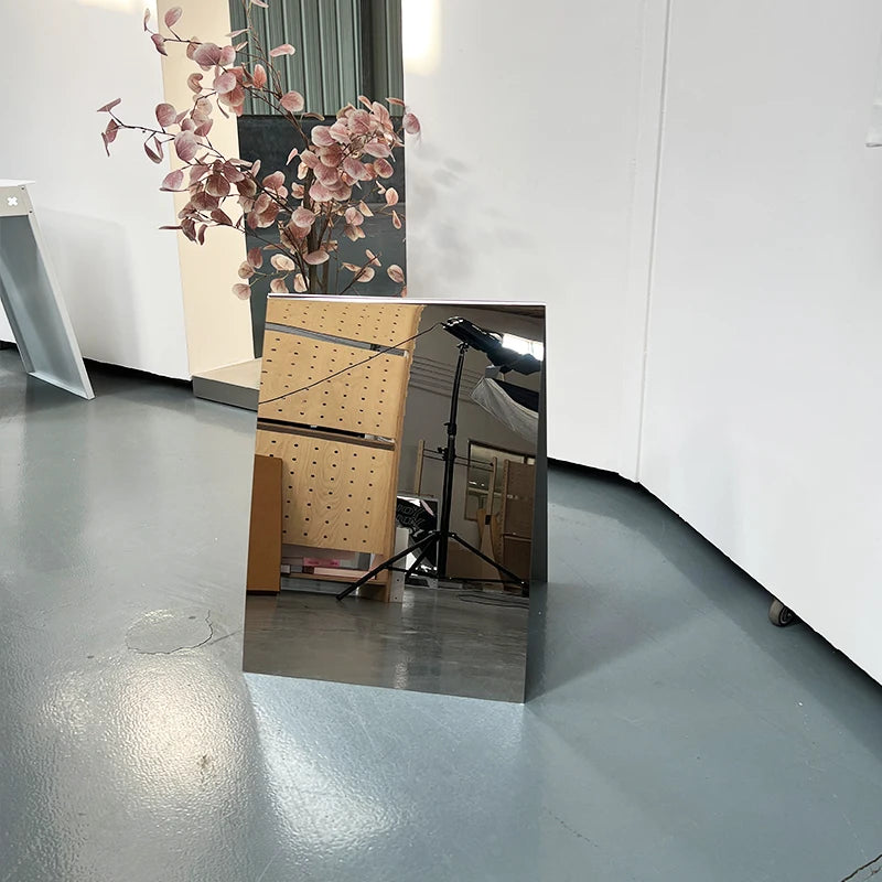 定制60X40CM镜面不锈钢一体式双面A板地板展示板