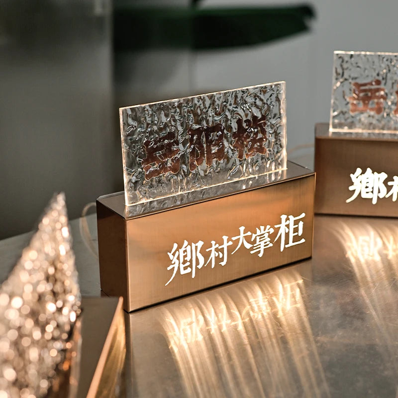 创意桌面标牌、照明展示广告、品牌标志定制