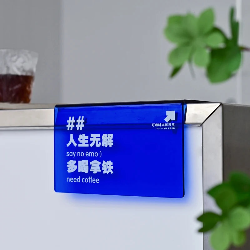 创意设计吧台亚克力展示板菜单价目表提示定制