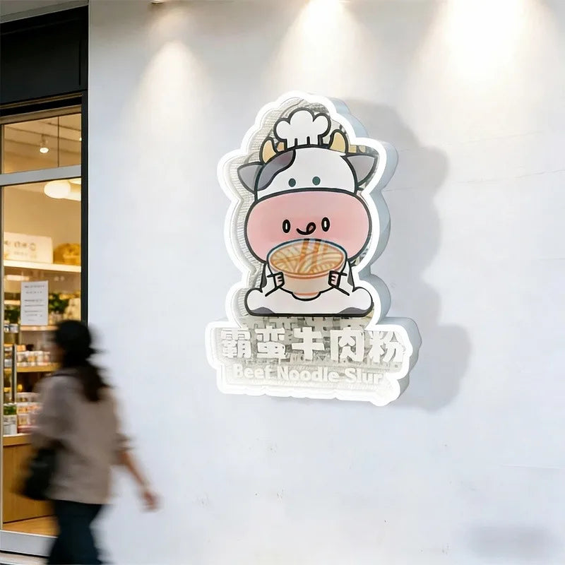 壁挂式深海镜面广告灯箱广告标识定制