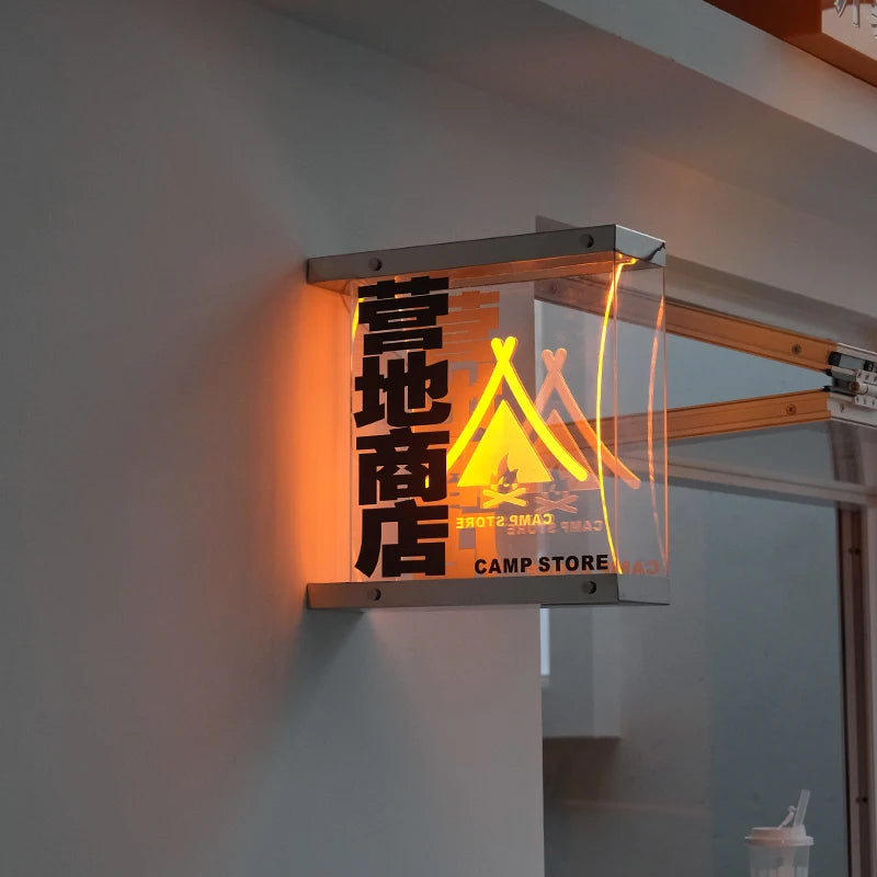 定制侧装式透明亚克力灯箱，带导光和发光LED广告牌