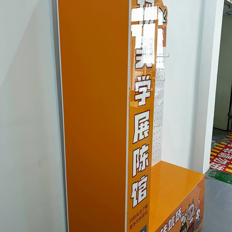 超市落地PVC广告展示盒促销产品展示墙展示盒定制