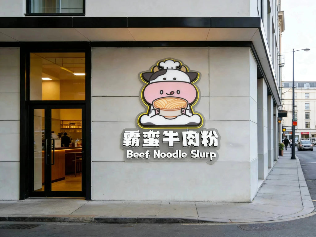 商店内部背景墙装饰亚克力迷你发光字母广告标识定制