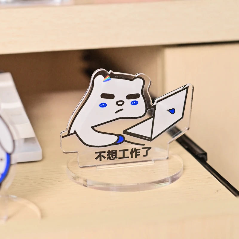 透明亚克力桌面招牌提示logo人物logo招牌定制