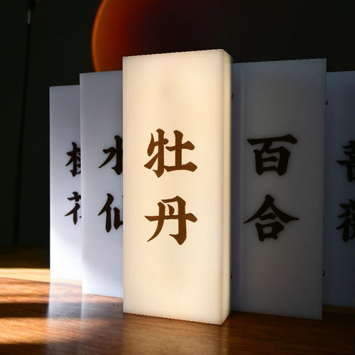 LED亚克力灯箱酒店房间号牌，公寓门牌定制灯箱广告箱