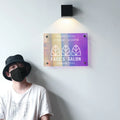 半透明彩色亚克力广告牌，商店不发光标志
