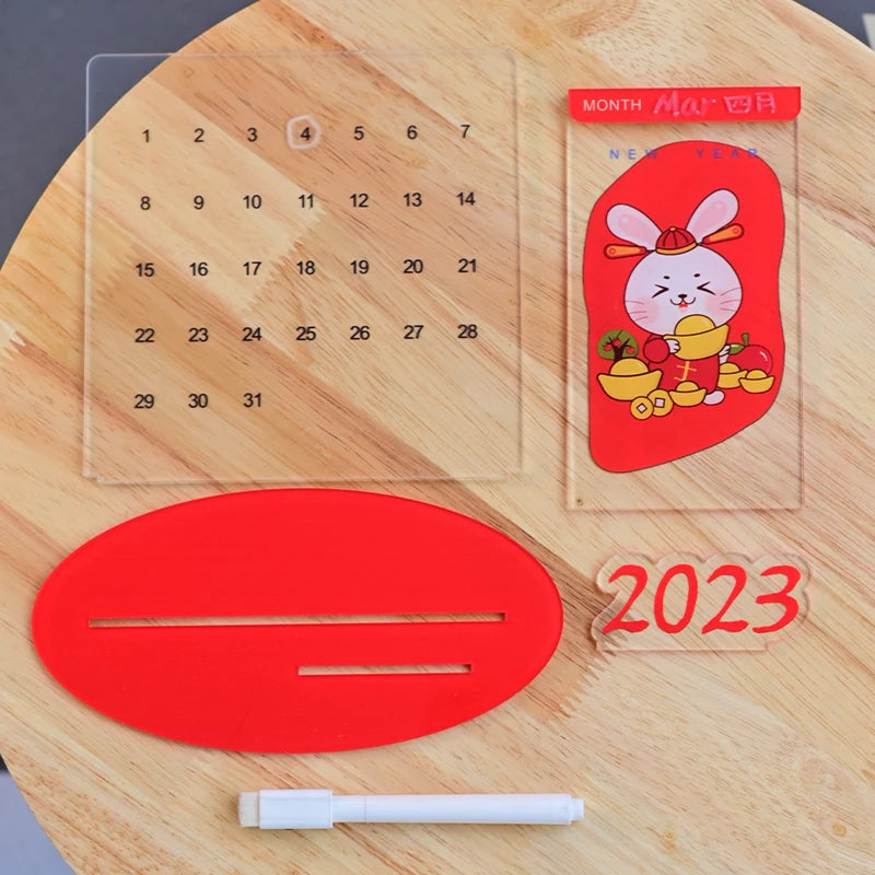 桌面标志显示DIY字符3D标志亚克力日历定制