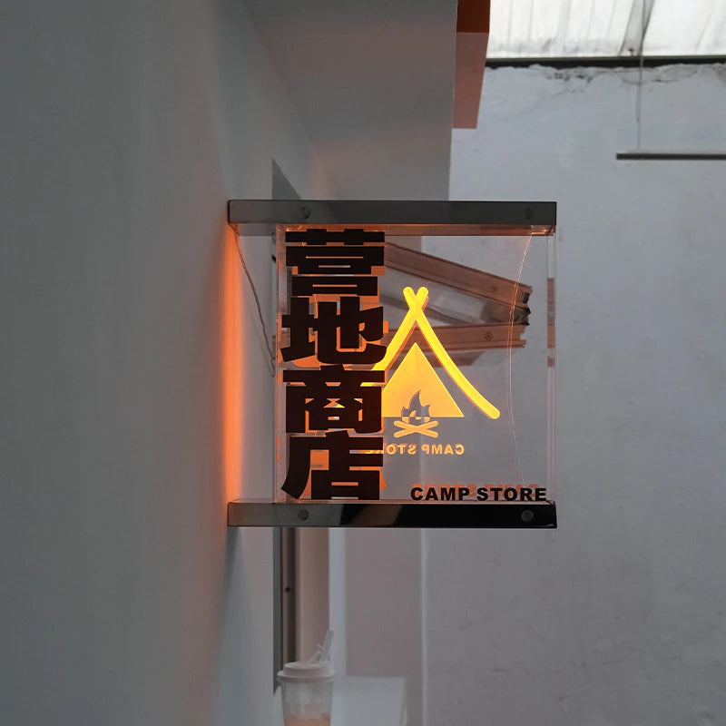 定制侧装式透明亚克力灯箱，带导光和发光LED广告牌