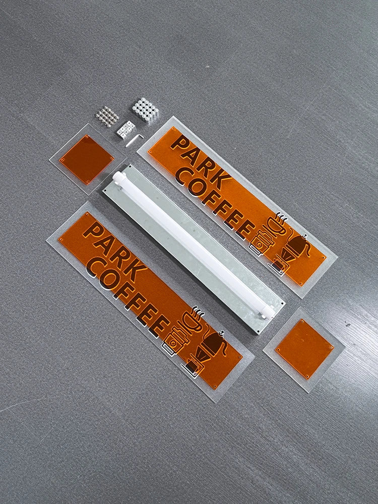 定制创意广告牌，用于墙壁或亚克力灯箱标牌，带组装设计灯箱广告箱