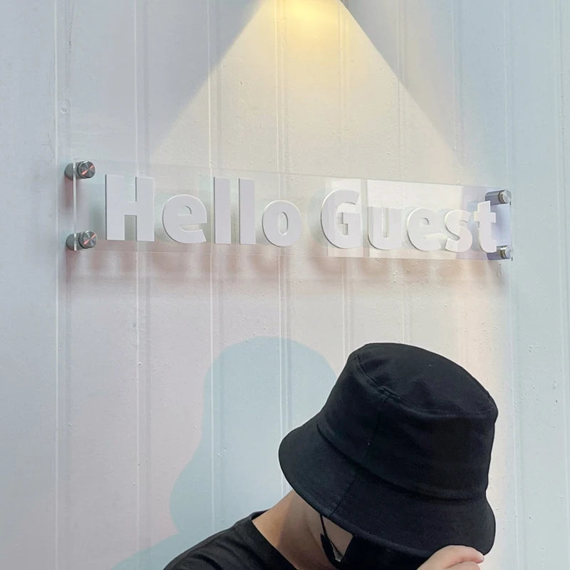 定制橙色/蓝色/荧光绿色/半透明丙烯酸广告牌商店标志