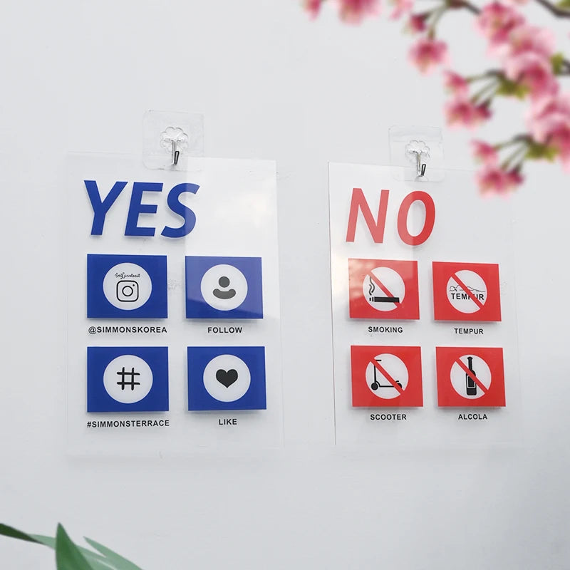 亚克力标志、亚克力提醒标志、商店标志、可定制模式、简约、禁烟标志、wifi标志